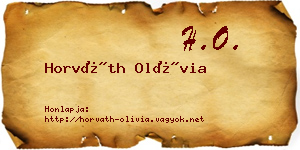 Horváth Olívia névjegykártya